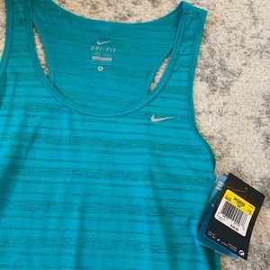 New Nike Dri Fit Tank. Size small. Teal